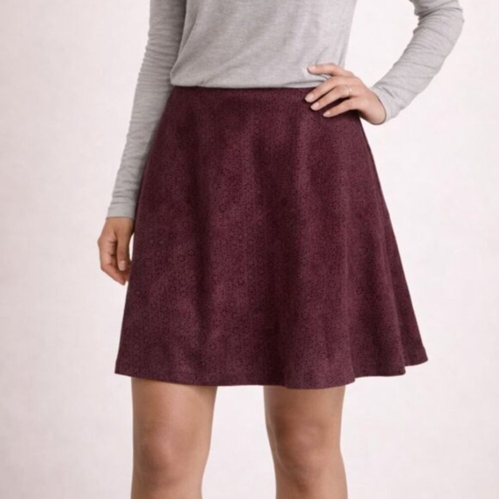 Express Cut Out Burgundy Skirt 4